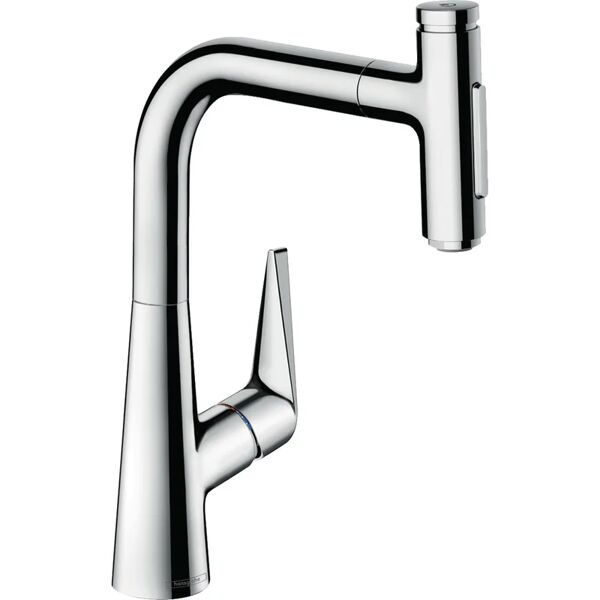 hansgrohe talis select m51 miscelatore monocomando da cucina 220, doccia estraibile, 2jet