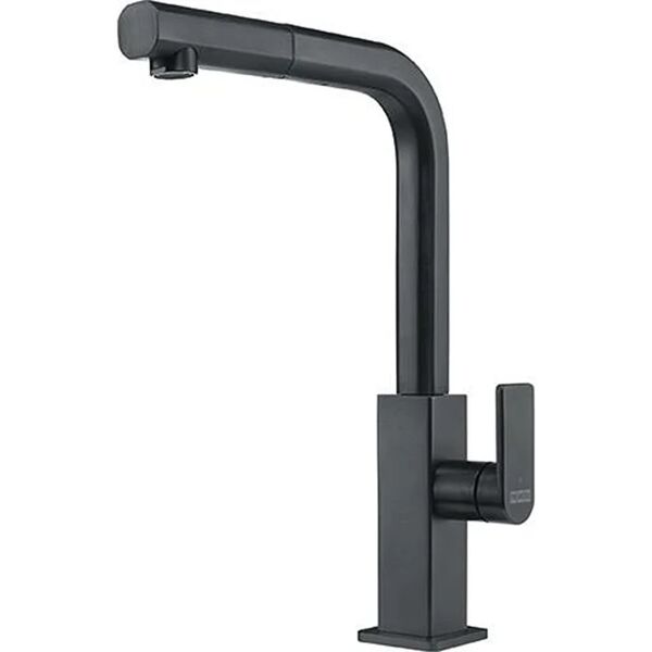 leroy merlin franke mythos pull-out-rubinetto per lavello, in acciaio inox, 115.0550.442 colore: nero, edelstahl schwarz