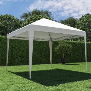 NATERIAL Gazebo Eori in acciaio struttura grigio chiaro, copertura bianco L 295 x P 295 x H 255 cm