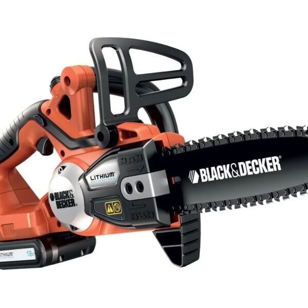 black & decker motosega a batteria  gkc1820l20 18v barra da 20 cm, 1 batteria inclusa