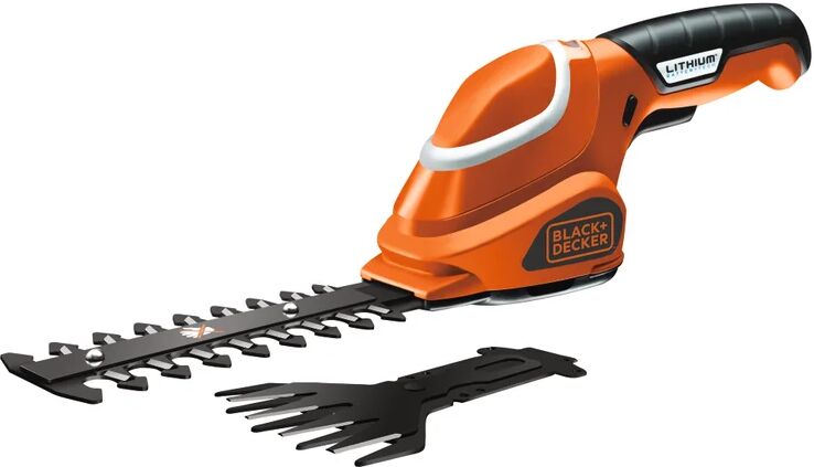 black & decker forbici taglia erba ad una mano  kit cesoia sfoltirami 7.0v 1 batteria inclusa