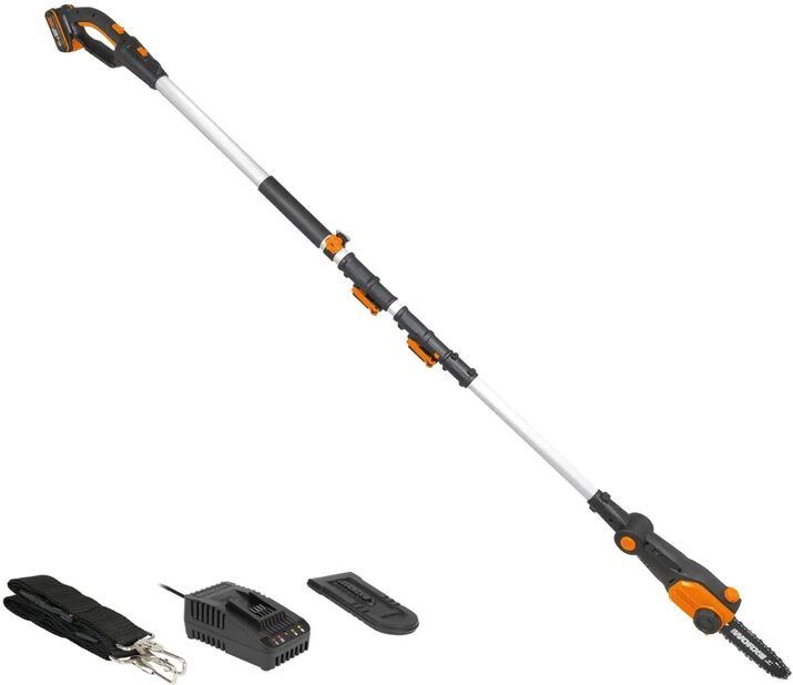 worx potatore telescopico a batteria  wg349e 20v barra da 20 cm, 1 batteria inclusa