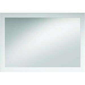 VISOBATH Specchio con cornice da parete rettangolare UNIKE bianco 100 x 80 cm