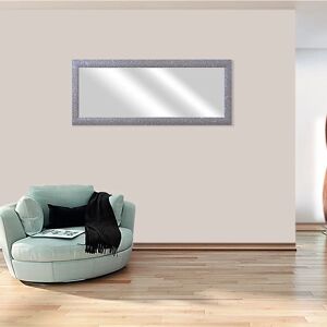 Leroy Merlin Specchio con cornice da parete rettangolare Glitterata argento 141 x 56 cm