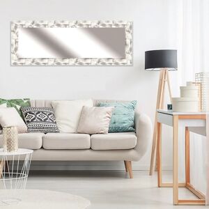 Leroy Merlin Specchio con cornice da parete rettangolare Osaka bianco e argento 57 x 157 cm