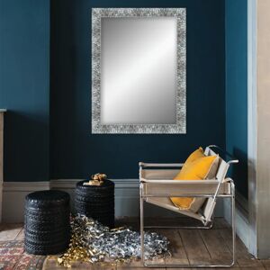 Leroy Merlin Specchio con cornice da parete rettangolare Aurora argento 70 x 50 cm