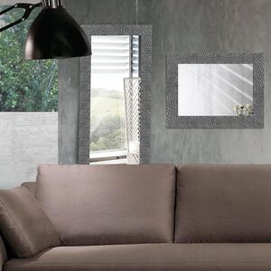 Leroy Merlin Specchio con cornice da parete rettangolare Zoe acciaio 143 x 58 cm