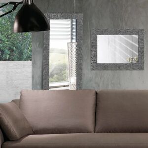 Leroy Merlin Specchio con cornice da parete rettangolare Zoe acciaio 88 x 68 cm