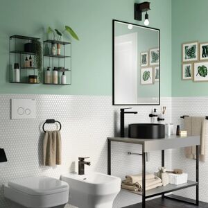 SENSEA Specchio con illuminazione integrata bagno rettangolare L 75 x H 90 cm