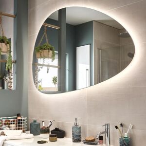 SENSEA Specchio con illuminazione integrata bagno ciottolo L 120 x H 80 cm