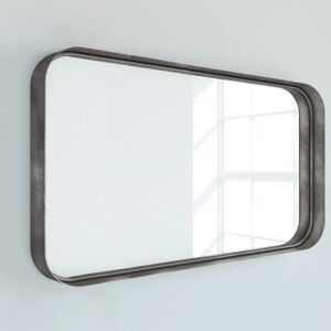 RANDAL Specchio con cornice da parete rettangolare Kende argento 120 x 75 cm