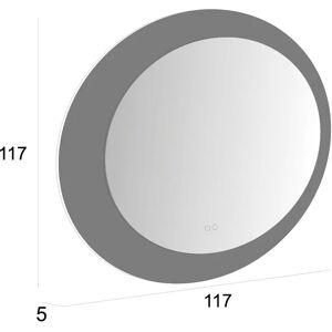 Leroy Merlin Specchio con illuminazione integrata bagno tondo H 117 cm