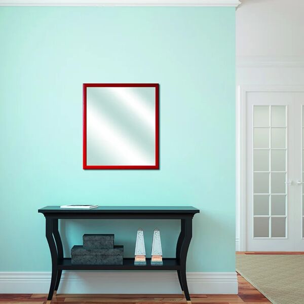 leroy merlin specchio con cornice da parete quadrato bomber rosso 50 x 50 cm