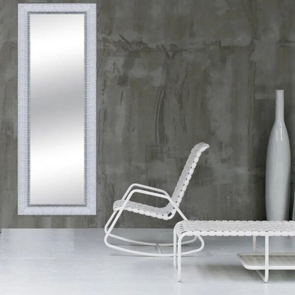 leroy merlin specchio con cornice da parete e da terra rettangolare matteo bianco 58 x 143 cm