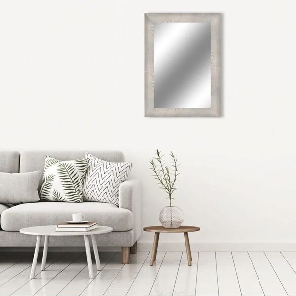 leroy merlin specchio con cornice da parete rettangolare toora bianco 98 x 138 cm