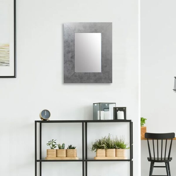leroy merlin specchio con cornice da parete rettangolare osakan argento 95 x 135 cm