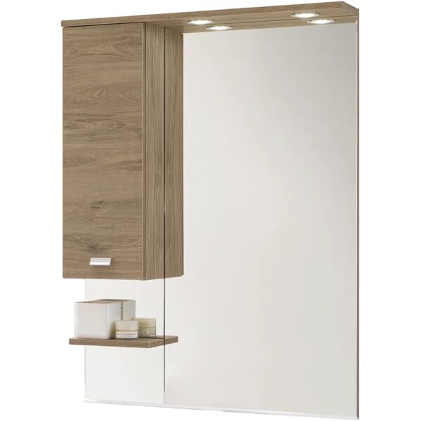 leroy merlin specchio con illuminazione integrata bagno rettangolare rimini l 70 x h 108 cm