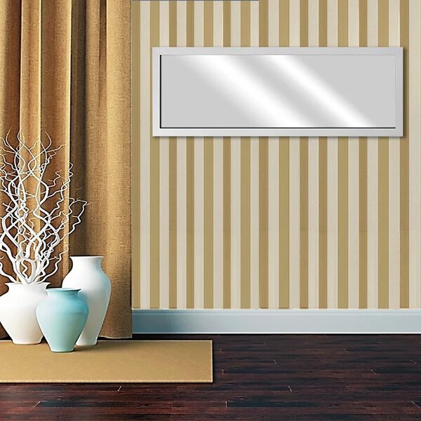 leroy merlin specchio con cornice da parete rettangolare mia bianco 40 x 140 cm