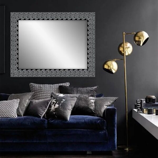 leroy merlin specchio con cornice da parete rettangolare fiorenza nero 70 x 50 cm