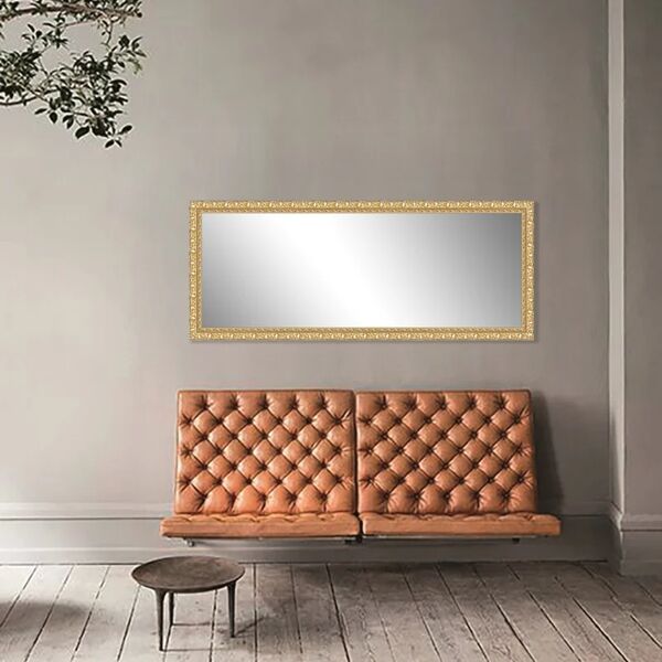 leroy merlin specchio con cornice da parete rettangolare foglia oro 170 x 60 cm