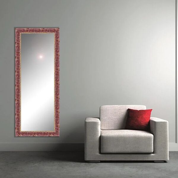 leroy merlin specchio con cornice da parete rettangolare camelia rosso 60 x 170 cm