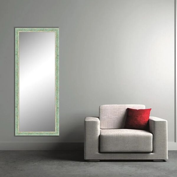 leroy merlin specchio con cornice da parete rettangolare camelia verde 60 x 170 cm
