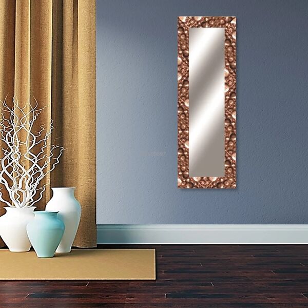 leroy merlin specchio con cornice da parete rettangolare vesuvio bronzo 158 x 58 cm