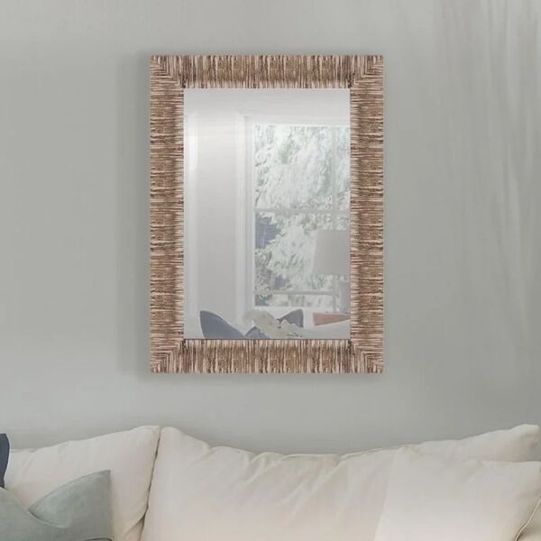 leroy merlin specchio con cornice da parete rettangolare sughero naturale 88 x 68 cm