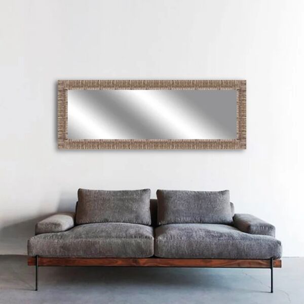 leroy merlin specchio con cornice da parete rettangolare sughero naturale 158 x 58 cm