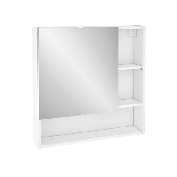 sensea specchio contenitore senza luce l 70 x p 16.3 x h 70 cm bianco
