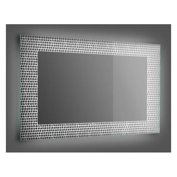 leroy merlin specchio con illuminazione integrata bagno rettangolare mosaic l 80 x h 60 cm