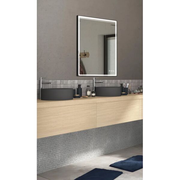 sensea specchio con illuminazione integrata bagno rettangolare l 120 x h 90 cm