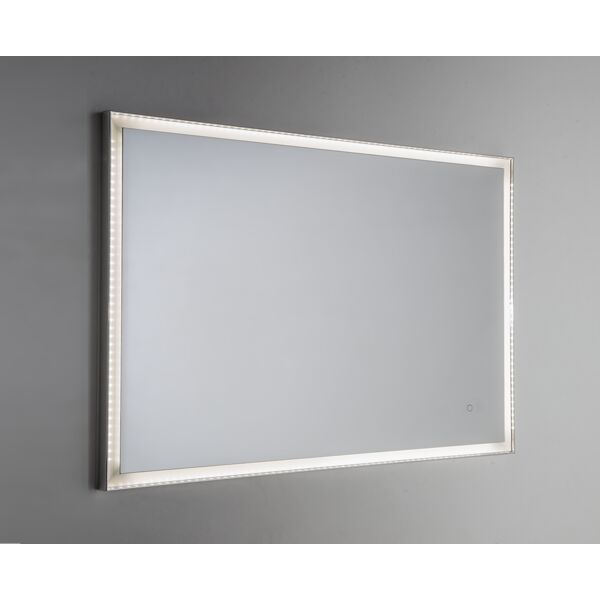 leroy merlin specchio con cornice da parete rettangolare silver acciaio 140 x 70 cm