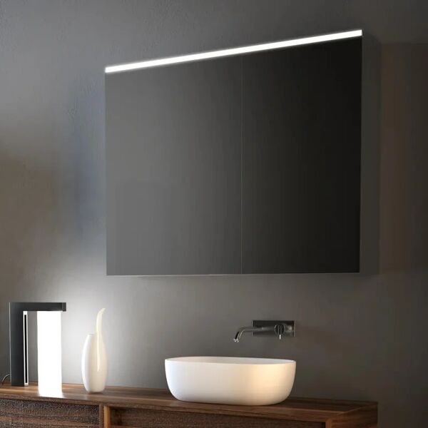 leroy merlin specchio contenitore con luce mirror l 105 x p 17 x h 75 cm specchiato lucido