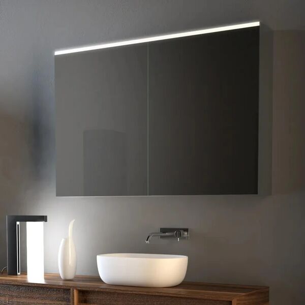 leroy merlin specchio contenitore con luce mirror l 120 x p 17 x h 75 cm specchiato lucido