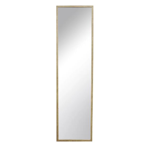 inspire specchio con cornice da parete  rettangolare milo rovere chiaro 32.7 x 122.7 cm