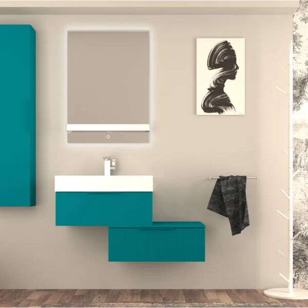 baden haus specchio con illuminazione integrata bagno rettangolare modula l 65 x h 90 cm