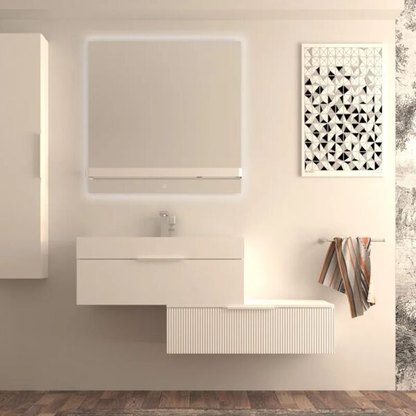 baden haus specchio con illuminazione integrata bagno rettangolare modula l 90 x h 90 cm