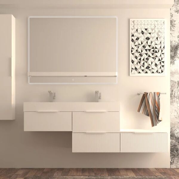 baden haus specchio con illuminazione integrata bagno rettangolare modula l 120 x h 90 cm
