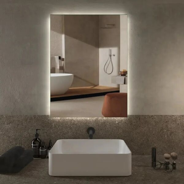 leroy merlin specchio con illuminazione integrata bagno rettangolare l 60 x h 80 cm