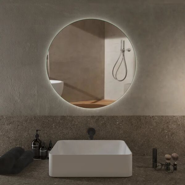 leroy merlin specchio con illuminazione integrata bagno tondo l 70 x h 70 cm