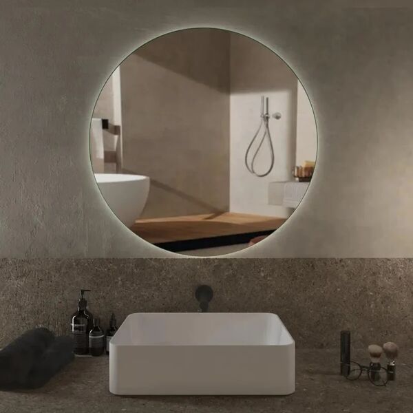 leroy merlin specchio con illuminazione integrata bagno tondo l 80 x h 80 cm