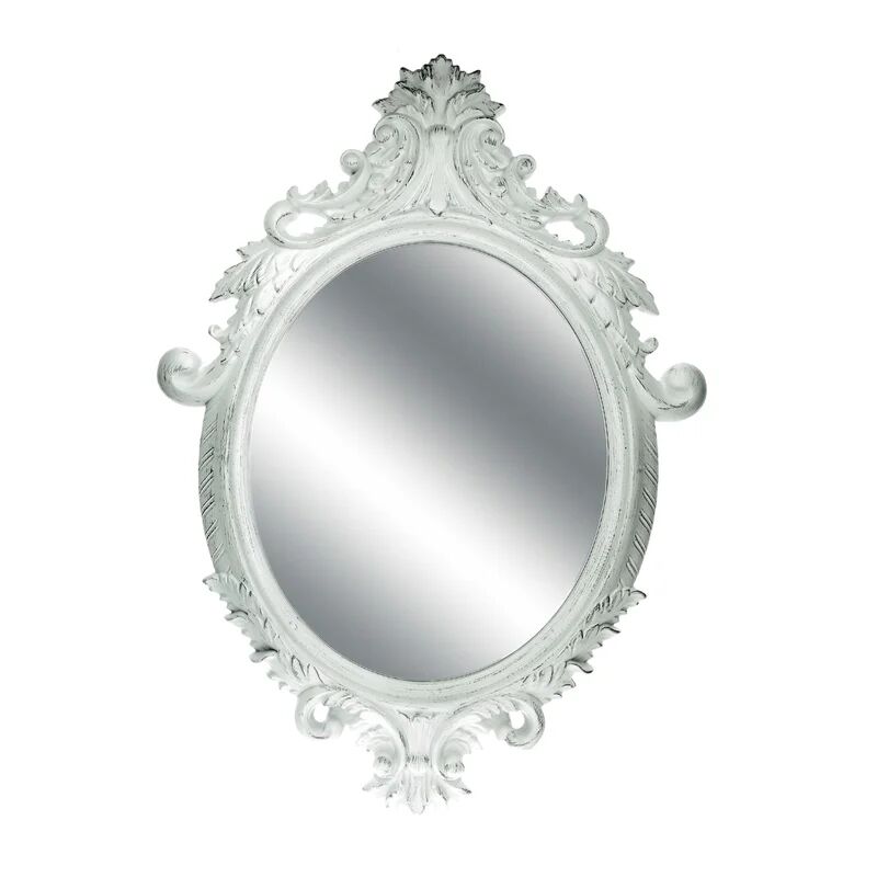 leroy merlin specchio con cornice da parete rettangolare baroque bianco 50 x 80 cm