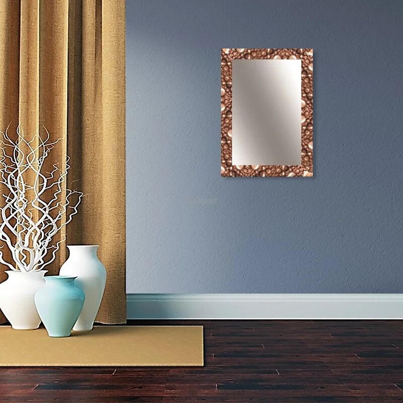 leroy merlin specchio con cornice da parete rettangolare vesuvio bronzo 118 x 88 cm
