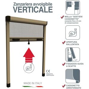 Medal Zanzariera avvolgibile  Flystop per finestra L 80 x H 170 cm bronzo