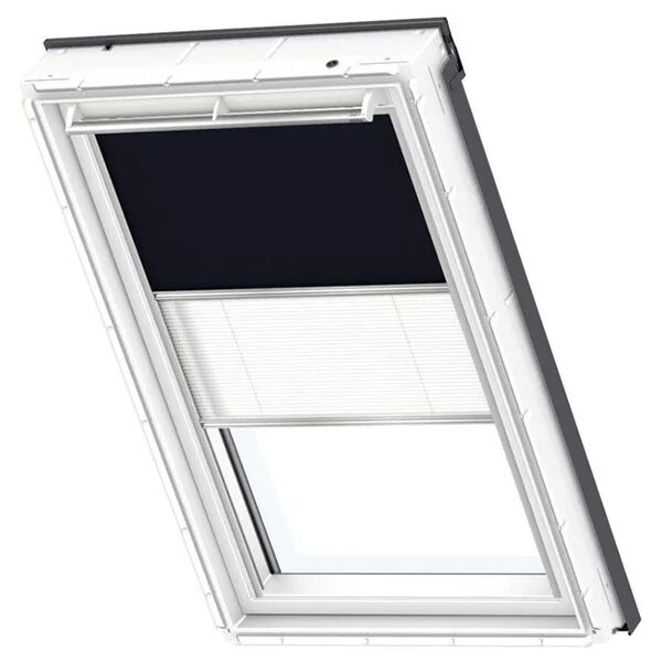 velux tenda combinata per finestra da tetto oscurante e filtrante  dfd f06 1100s l 66 x h 118 cm blu