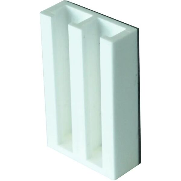 inspire supporto adesivo 7/9mm in pvc bianco opaco, 2 pezzi