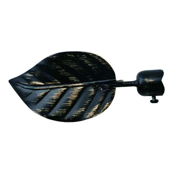 leroy merlin finale per bastone eco foglia in ferro verniciato nero oro Ø 20 mm, 1 pezzo