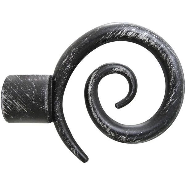 leroy merlin kit bastone per tenda estensibile da 120 a 210 cm spirale in ferro ottonato argento, nero Ø 19 mm