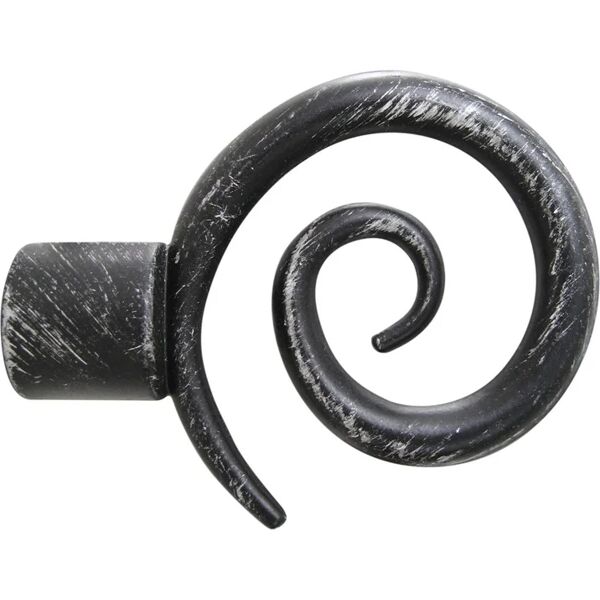 leroy merlin kit bastone per tenda estensibile da 170 a 300 cm spirale in ferro ottonato argento, nero Ø 19 mm